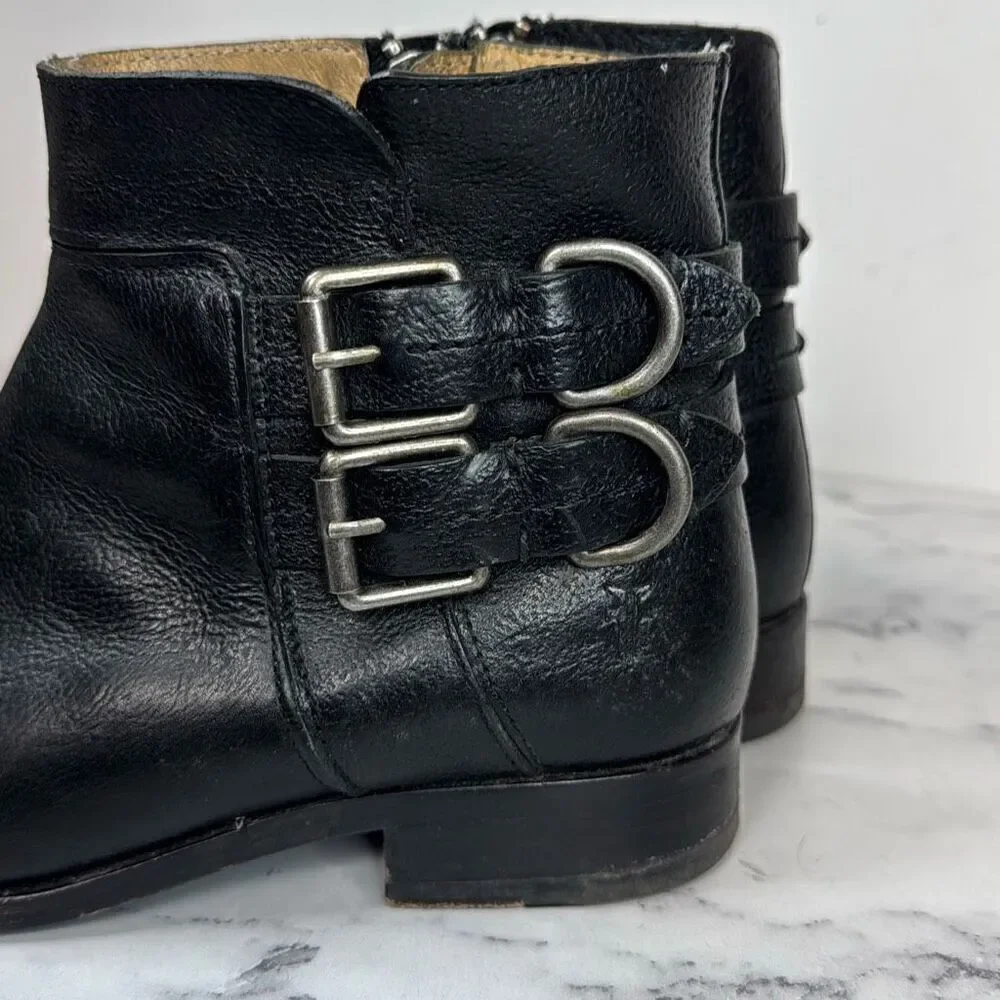 Frye Black Molly D Ring Boots Booties 6.5